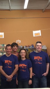 Xtra Effort team members Erin Chace, Patrick Egan, Rosemarie Amodeo, and Mark Rodman participate in TUGG's give back to the community volunteer day. We were assigned to the Donate Food Neighbors In Need center, helping pack and unpack incoming and outgoing food